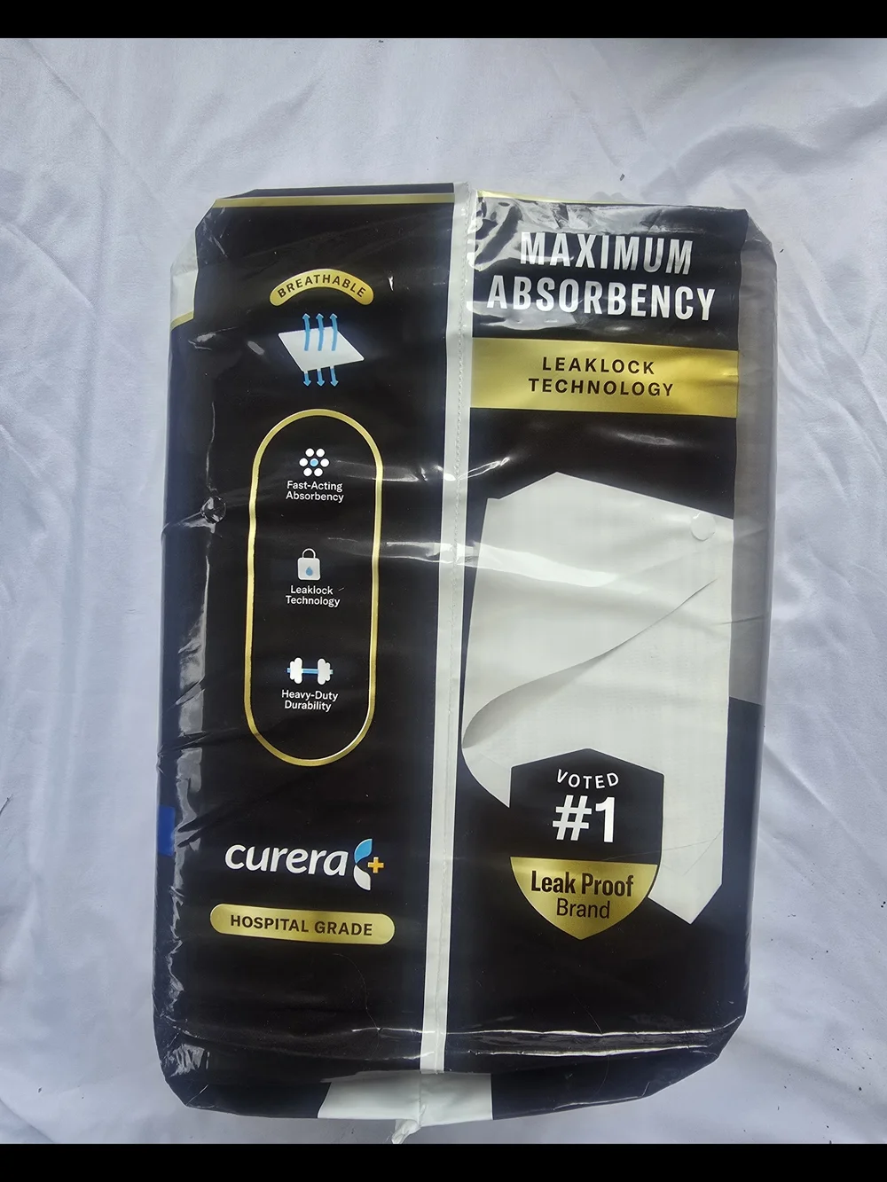 Chucks Max Premium Disposable Bed Pads 3XL - Black/White 400 Pounds